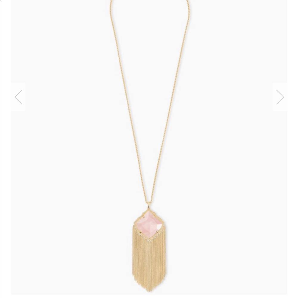 Kendra Scott Kingston Necklace In Rose Quartz